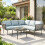 Outsunny Conjunto de Jardín Azul 191 x 191 x 65 cm 2