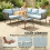 Outsunny Conjunto de Jardín Azul 191 x 191 x 65 cm 7