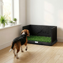 PawHut Dog Toilet Tray, Indoor Outdoor Dog Potty with High Walls