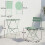 Outsunny Conjunto de Bistró Verde 58 x 58 x 70 cm 3