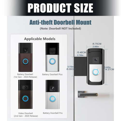 Reliable Doorbell Security Bracket Ensures Unobstructed Motion 2