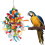 Jouet d'oiseau engageant pour perroquets de taille moyenne, 4