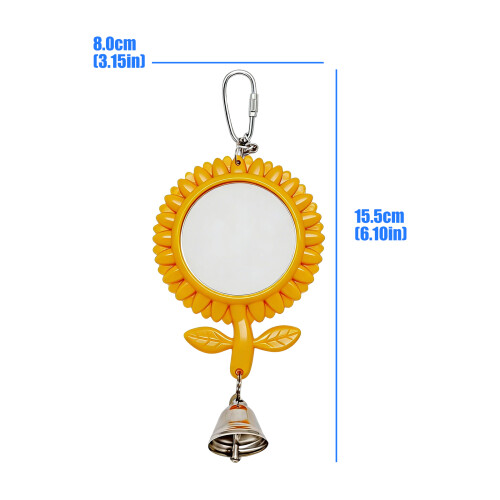 Interactive Bird Mirror Toy with Bright Sun Flower Shape Double 2