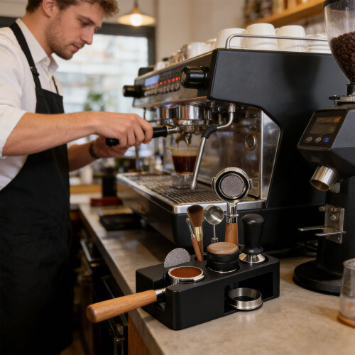Essential Coffee Professional Accessory Tamper Station Providing 1
