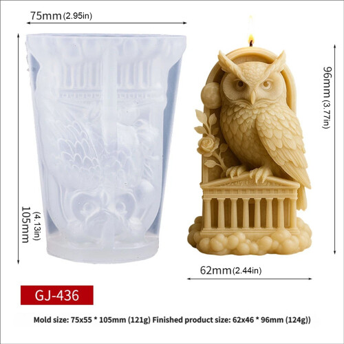 Fun Owl Shaped Silicone Mould For Handmade Candle Soaps And 2