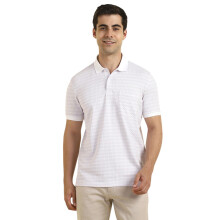Allen Solly Ανδρικό Λευκό Polo T-Shirt με Σχέδιο