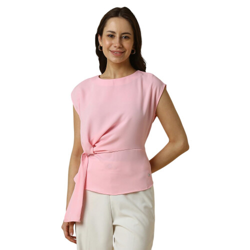 Allen Solly Dames Roze Effen Formele Top