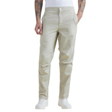 Heren Beige Effen Parachute Broeken