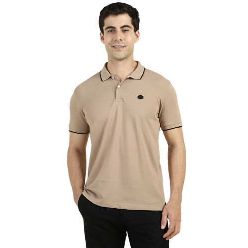 Ανδρικό Πόλο T-Shirt σε Χακί
