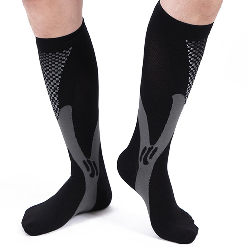 Graduated Compression Socks 2030mmHg with Kinesiology Taping Design for Running Recovery Travel