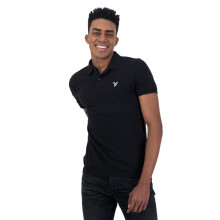 American Eagle Ανδρική Μαύρη Slim Flex Πόλο Μπλούζα
