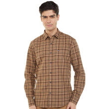 Arrow Herren Baumwoll Sport Slim Fit Hemd (Asaeosh1339_Me. Braun, 44)