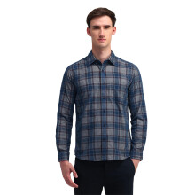 Arrow Sports Ανδρικό Μπλε Καρό Πουκάμισο Μακρυμάνικο Slim Fit (Asaish1781_Blue_38)