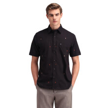 Arrow Sports Ανδρικό Καφέ Πουκάμισο με Σχέδιο και Spread Collar (Asaish1745_Brown_39)