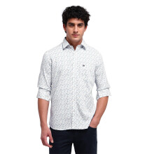 Arrow Ανδρικά Λευκά Λουλουδάτα Slim Fit Πουκάμισα (Asaish1715 Λευκό 40)