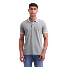 Arrow Sports Herre Grå Solid Polo Krave Halv Ærme T-Shirt (Asaeots5316_Grey_M)