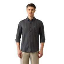 Arrow Sport Ανδρικό Slim Fit Πουκάμισο Μάκρυ Μανίκι Ριγέ (Asaeosh1576_Mαύρο_40)