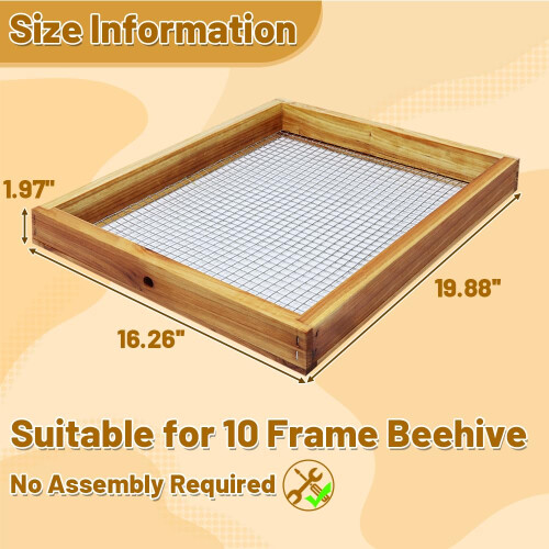 10 Frame Bee Hive Candy Board Feeder, Beeswax Coated Winter Feeding Solution for Beekeeping 1
