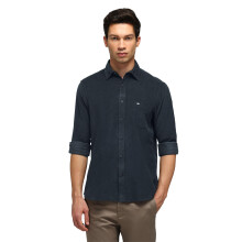 Arrow Ανδρικό Μαύρο Σατέν Πουκάμισο Slim Fit (Asaish1824_Black_44)