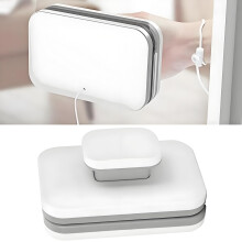 Magnetic Window Cleaner for 3 to 10mm Glass, Double Sided Design with Ergonomic Handle and Safety Rope