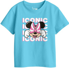 Bon Organik Meisjes Graphic Tees(Bon11426_4-5Y) Luchtblauw