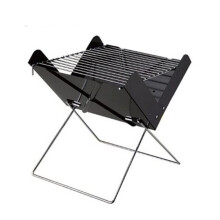 Portable Charcoal Grill for Two People, Mini Folding BBQ Grill with Durable Iron Plate for Camping