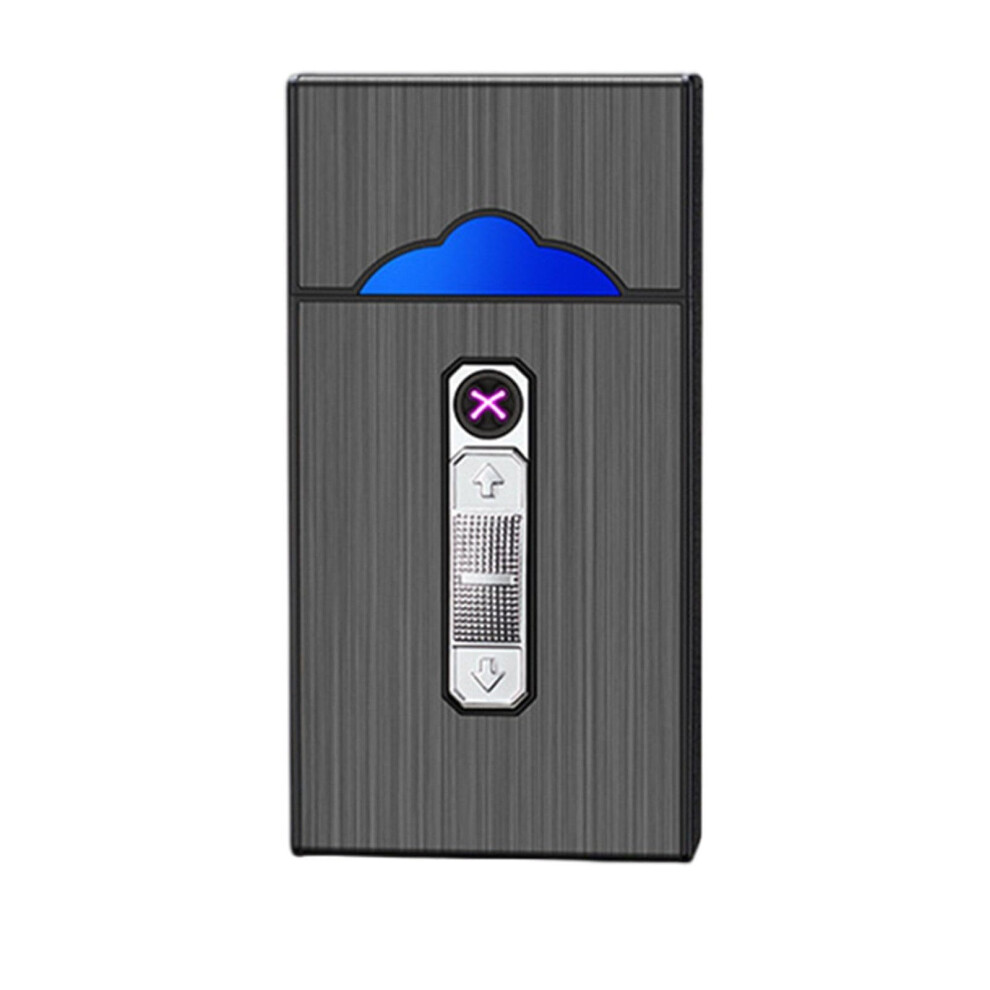 Cigarette Case Lighter, Cigarette Case with Dual Arc Lighter USB Rechargeable, Holds 20