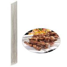 30 Pcs Stainless Steel BBQ Skewers Set Reusable Metal Kebab Sticks for Grilling and Home Kitchen Use