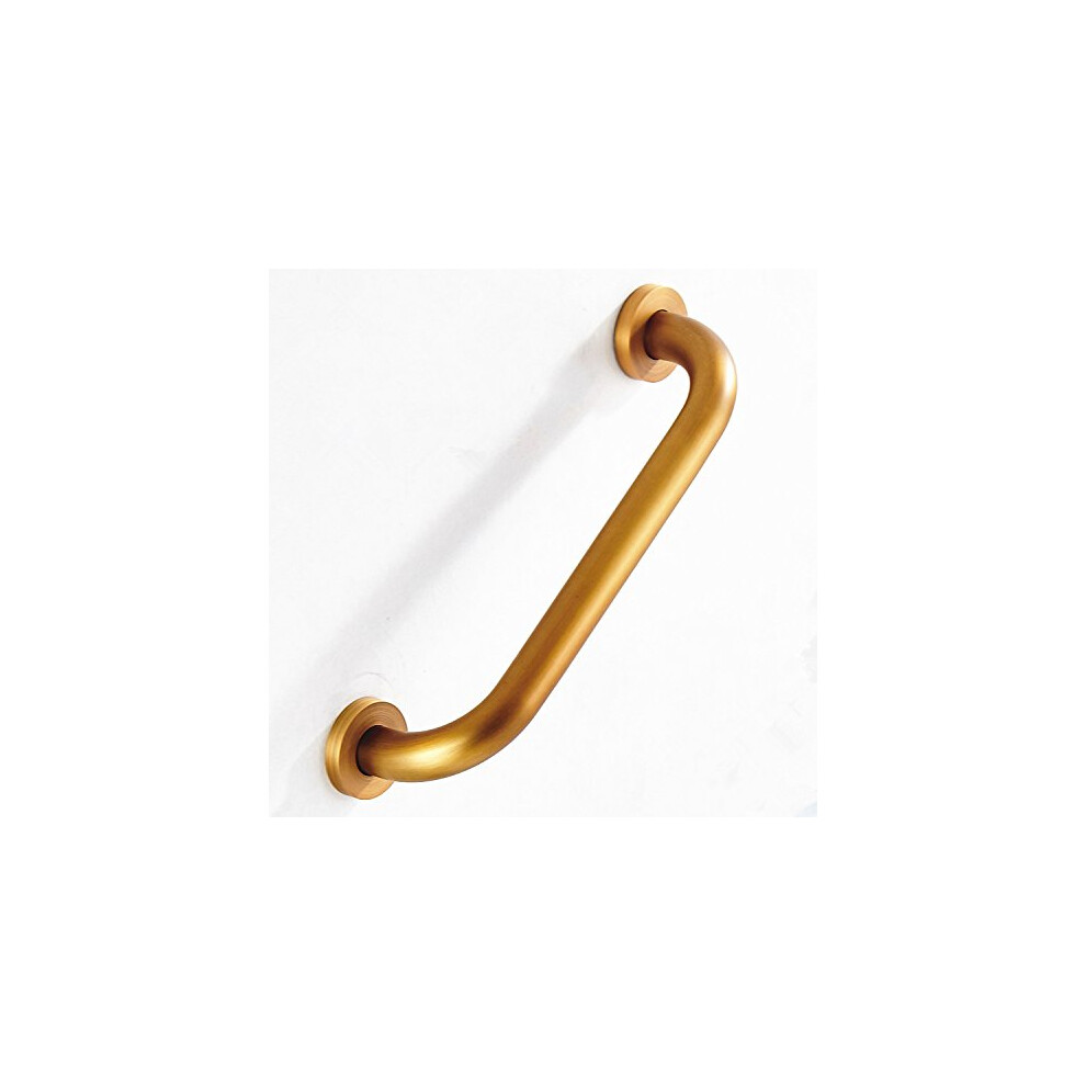 Antique Brass Bathroom Grab Bar 16 Inch Wall Mounted Shower Safety Rail for Elderly 500lbs Load