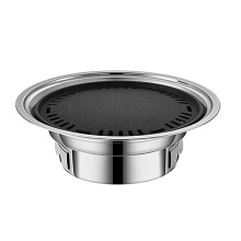 Korean BBQ Grill 40cm x 13.5cm Maifan Stone Smokeless Charcoal Pan for Indoor Outdoor Use 68 People