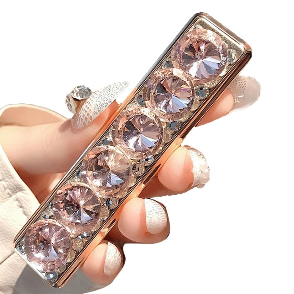 Pink Mini Electric Lighter Rhinestone Usb Rechargeable Windproof Flameless Plasma Gift For Women