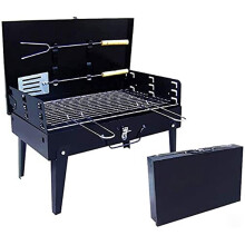 Portable Charcoal Grill with Adjustable Height, Foldable BBQ Grill for Camping, Picnic and Garden Use