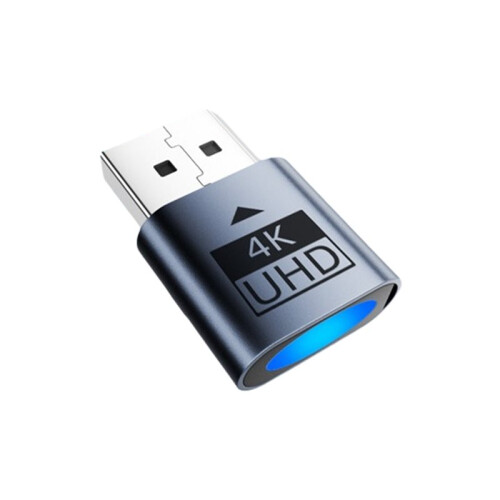 4K UHD DP Dummy Plug Plug and  1080P 60HZ Virtual Display Emulator Indicator Light Fake Load DP  Adapter
