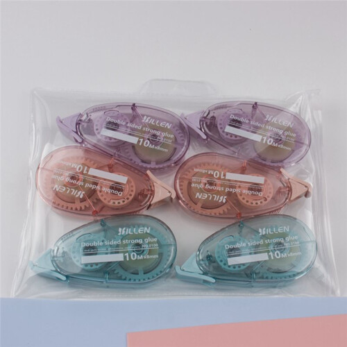 6-PACK Limtejp för Scrapbooking, 8m X 8mm Dubbelhäftande Tejp