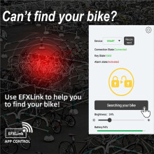 ENFITNIX XliteBT Bike Rear Light, Brake Sensing, Bicycle Tail Light, IPX6 Waterproof Rear Bike Light for Night Riding