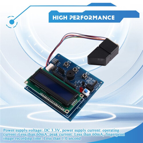 AS608 500dpi Optical Fingerprint Recognition Module,  3.3V 60mA, Three Buttons, Supporting Multifunctional Testing 2