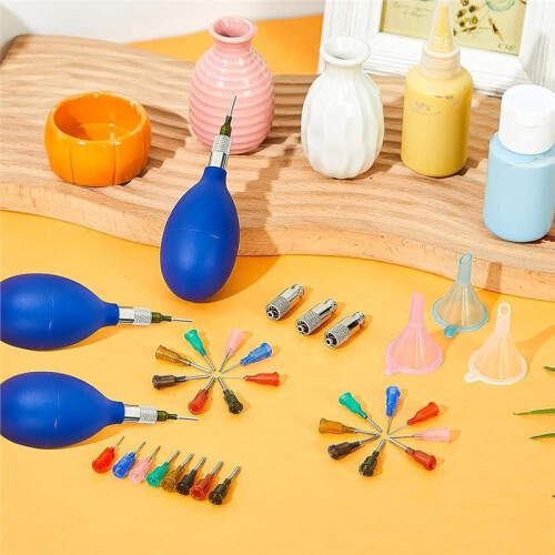108pcs Pottery Tools Supplies Ceramic Applicator,Ceramic Glaze Squeeze Bottle Tools for Pottery Art Decoration Kit 2