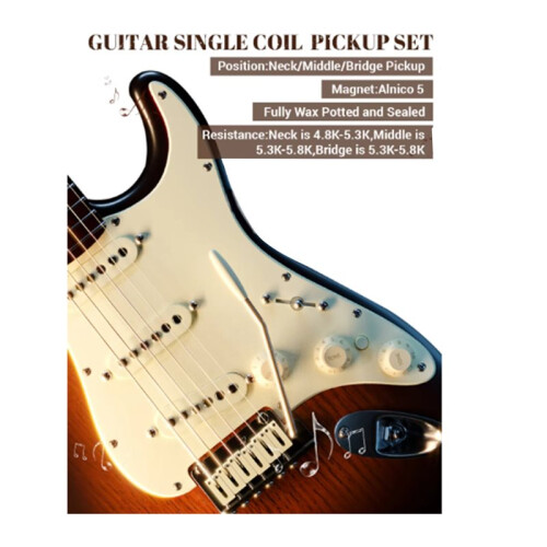 Alnico 5 Single Coil Pickups Neck/Middle/Bridge Electric Guitar Single 2