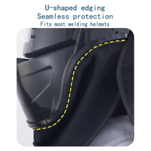 2-Piece Welding Helmet Rear Extension and Flame-Retardant Cotton Bib, Sealed , Fits Most Helmets