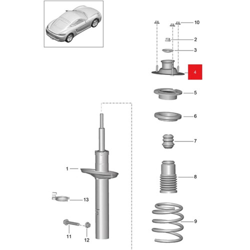 Top Mount 98133305901 Suitable for  981 982 2