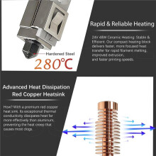 Extrudeuse à Conductivité Thermique pour Kit pour Flashforge Adventurer 5M/5M Pro, Tête D'Impression Céramique pour Accessoires FF AD5M