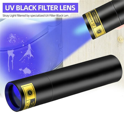 UV Flashlight- Rechargeable Blacklight Torch for Manicure, Pet Urine Detection 1