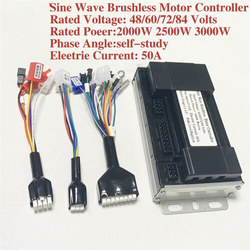 Sine Wave 3-Mode Controller 48V-84V 2000W 2500W 3000W E-Bike Brushless Moter  Controller 50A Scooter Motor Controller 2