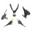 Simulation Bird Models 5 Pack PVC Toy Set 1