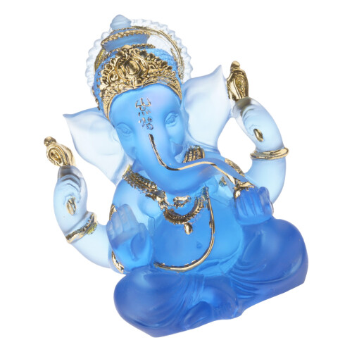 Statue d'idole faite à la main en résine, décoration de-Bleu