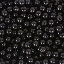 Professionelle 6-mm-Acrylperlen,-Schwarz
