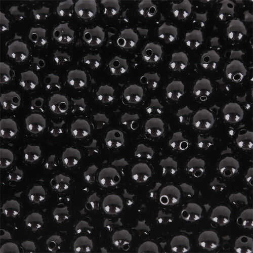 Professionelle 6-mm-Acrylperlen,-Schwarz