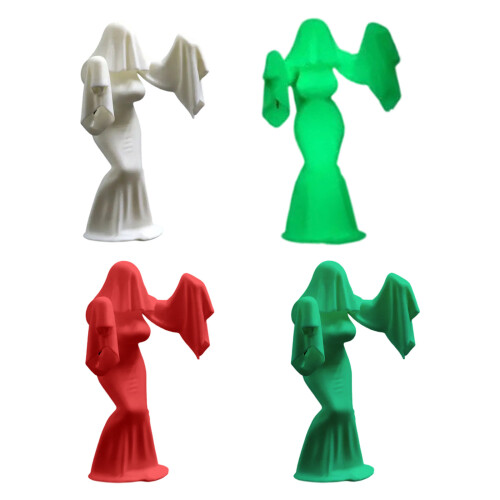 Friendly Ghosty Lady Ornament-Luminous green Medium size 1