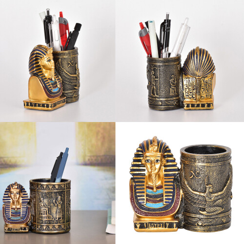 Egyptian Pharaoh Resins Desktop Decors Functional Storage Cup 1