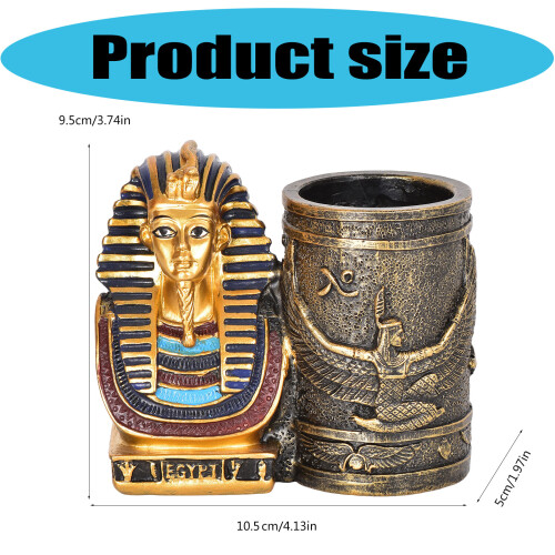 Egyptian Pharaoh Resins Desktop Decors Functional Storage Cup 2